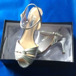 Silver Nina heels